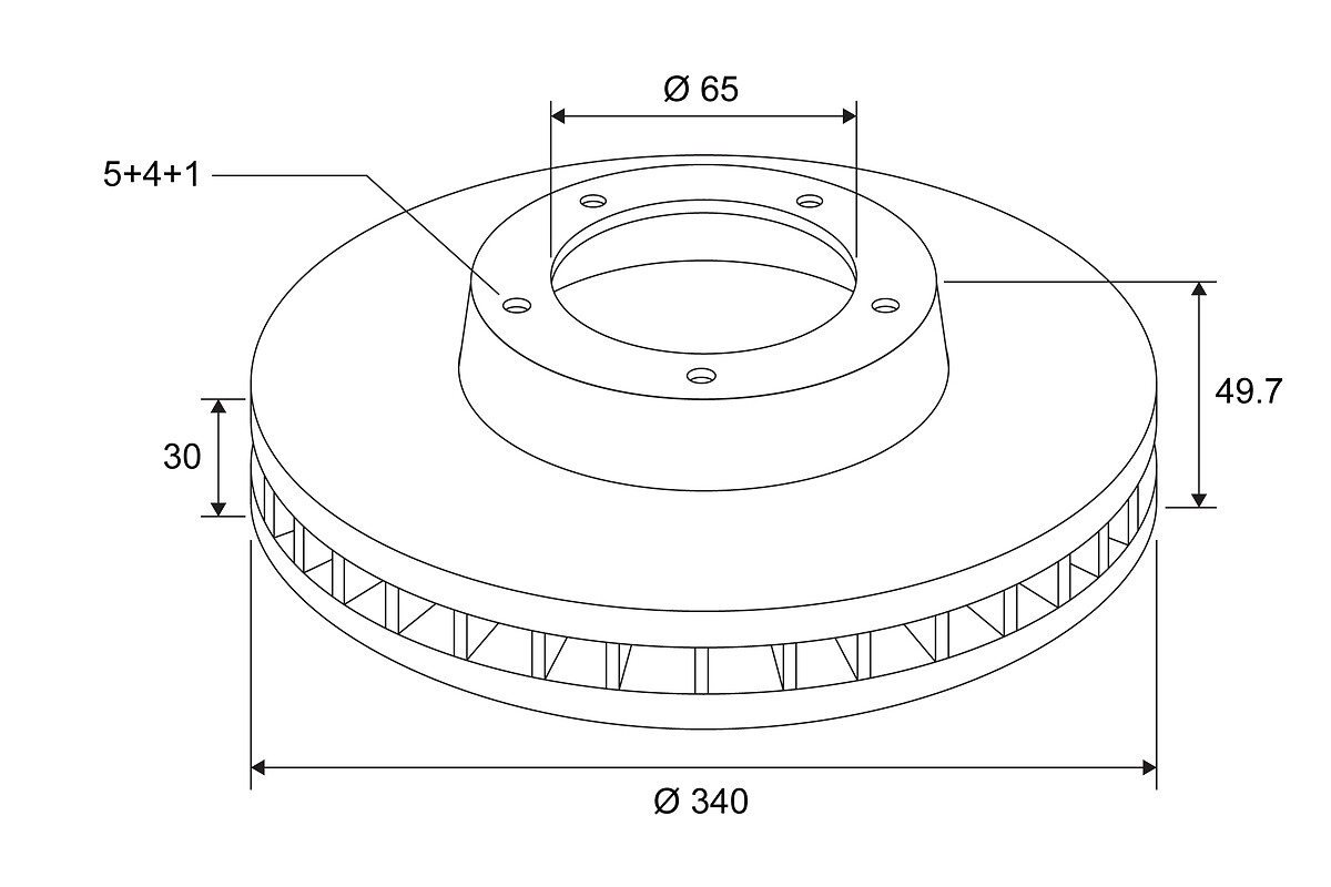 VALEO Bremseskive 672769 foraksel ventileret 340mm 30mm for AUDI CUPRA VW