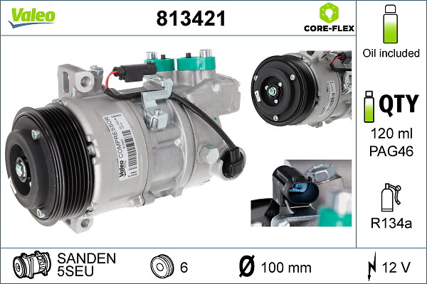 VALEO Kompressor, klimaanlæg 813421 for BMW
