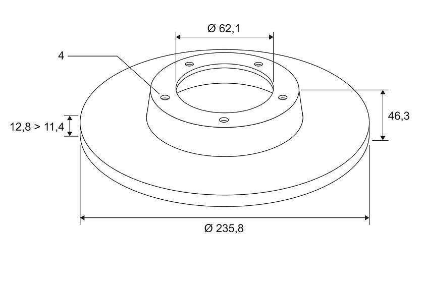 VALEO Bremseskive 186681 foraksel fuld 236mm 13mm for SKODA VW