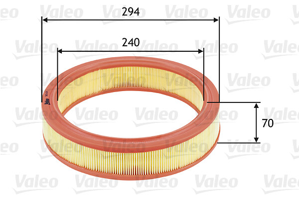 VALEO Luftfilter 585633 Filterindsats height_mm_209|Højde [mm]|67 outer_diameter_mm_497|Yderdiameter [mm]|294 inner_diameter_mm_496|Indvendig diameter
