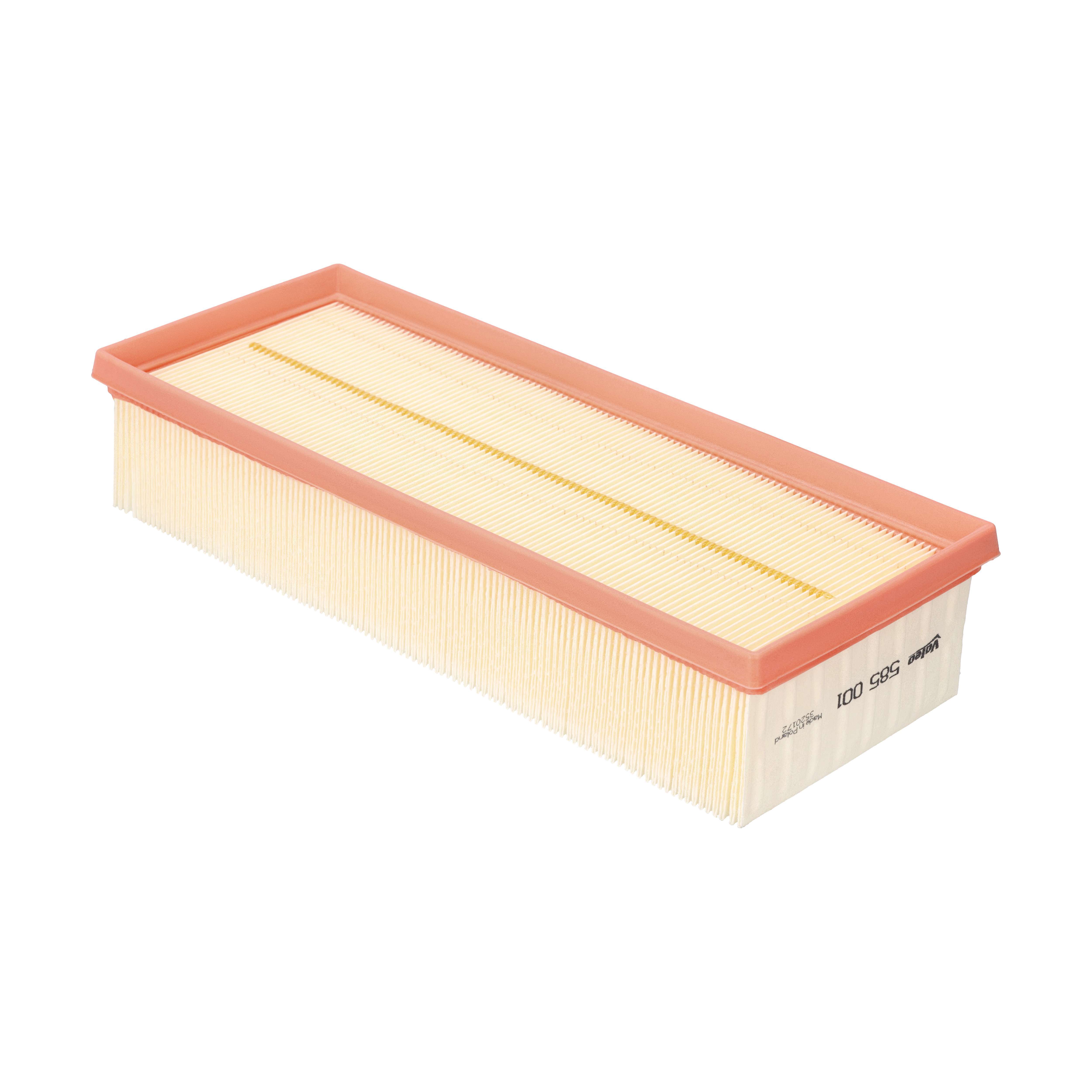 VALEO Luftfilter 585001 Filterindsats length_mm_203|Længde [mm]|345 width_mm_206|Bredde [mm]|136 height_mm_209|Højde [mm]|70 weight_kg_212|Vægt [kg]|0