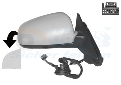 VAN WEZEL Sidespejl 0333808 højre for AUDI