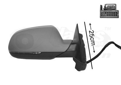 VAN WEZEL Sidespejl 0338806 højre for AUDI