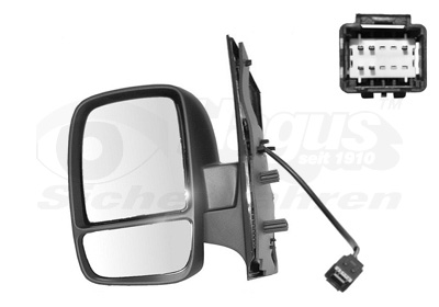 VAN WEZEL Sidespejl 0943807 venstre for FIAT CITROËN/PEUGEOT