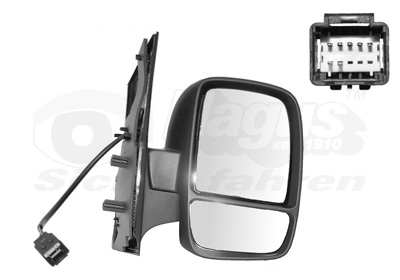 VAN WEZEL Sidespejl 0943808 højre for FIAT CITROËN/PEUGEOT