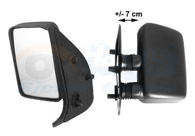 VAN WEZEL Sidespejl 1747802 højre for FIAT CITROËN
