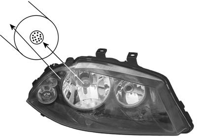VAN WEZEL Forlygte 4917966 H7/H3 højre for SEAT