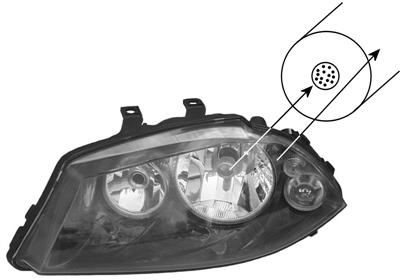 VAN WEZEL Forlygte 4917965 H7/H3 venstre for SEAT