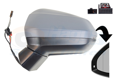 VAN WEZEL Sidespejl 0374817 venstre for VW AUDI