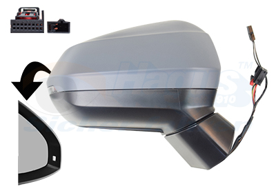 VAN WEZEL Sidespejl 0374818 højre for VW AUDI
