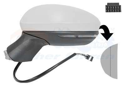 VAN WEZEL Sidespejl 4422807 venstre for MITSUBISHI RENAULT