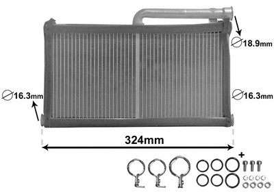 VAN WEZEL Varmeelement, kabinevarme 03006296 for AUDI