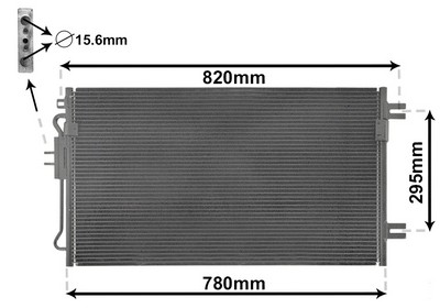 VAN WEZEL Kondensor, klimaanlæg 07005098 for CHRYSLER