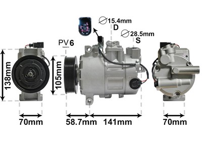 VAN WEZEL Kompressor, klimaanlæg 0300k279 for SEAT