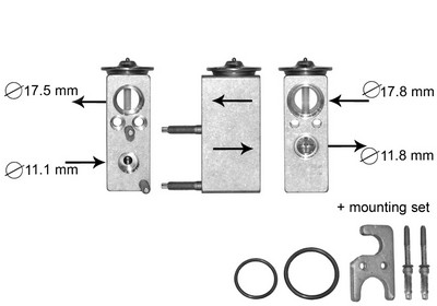 VAN WEZEL Ekspansionsventil, klimaanlæg 09001276 for CITROËN/PEUGEOT