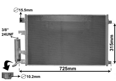 VAN WEZEL Kondensor, klimaanlæg 13015702 for NISSAN