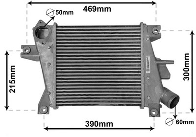 VAN WEZEL Ladeluftkøler 13014702 for NISSAN
