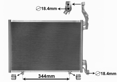 VAN WEZEL Kondensor, klimaanlæg 18015702 for FORD