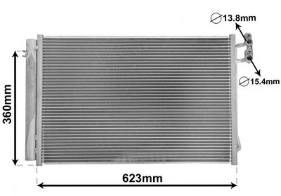 VAN WEZEL Kondensor, klimaanlæg 06005295 for BMW