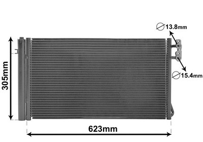 VAN WEZEL Kondensor, klimaanlæg 06005296 for BMW