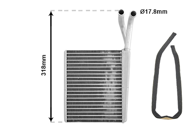 VAN WEZEL Varmeelement, kabinevarme 30006372 for MERCEDES-BENZ