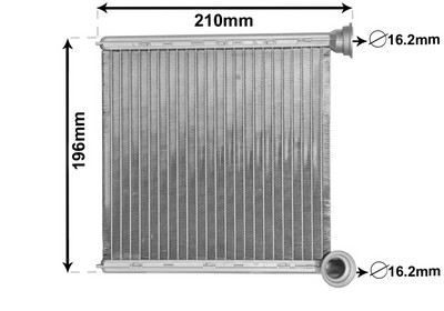 VAN WEZEL Varmeelement, kabinevarme 03006385 for VW