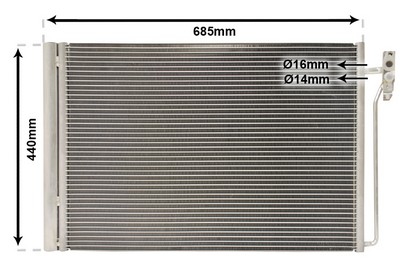 VAN WEZEL Kondensor, klimaanlæg 02005182 for ROV/TRI/JAG/AUS/MG