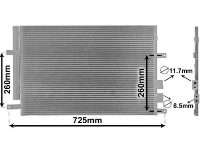 VAN WEZEL Kondensor, klimaanlæg 01005097 for ALFA ROMEO