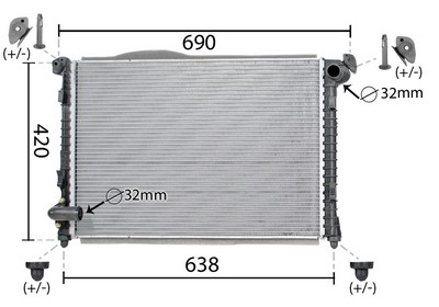 VAN WEZEL Køler, motorkøling 06002286 for MINI BMW