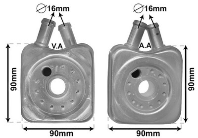 VAN WEZEL Oliekøler, motorolie 58003106 for VW
