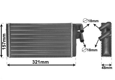 VAN WEZEL Varmeelement, kabinevarme 03006052 for AUDI