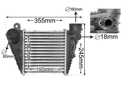VAN WEZEL Ladeluftkøler 03004185 for VW AUDI VAG