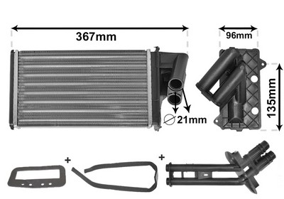 VAN WEZEL Varmeelement, kabinevarme 43006203 for RENAULT