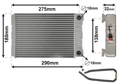 VAN WEZEL Varmeelement, kabinevarme 30006312 for MERCEDES-BENZ