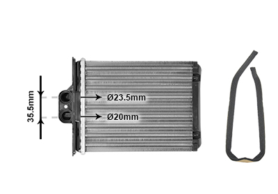VAN WEZEL Varmeelement, kabinevarme 37006217 for OPEL