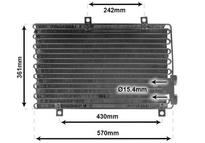 VAN WEZEL Kondensor, klimaanlæg 01005063 for ALFA ROMEO