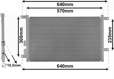 VAN WEZEL Kondensor, klimaanlæg 01005070 for ALFA ROMEO
