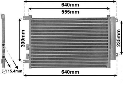 VAN WEZEL Kondensor, klimaanlæg 01005088 for ALFA ROMEO ALFAROME/FIAT/LANCI