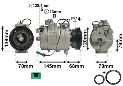 VAN WEZEL Kompressor, klimaanlæg 0300k011 for VAG VW
