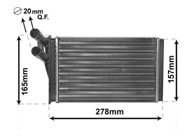 VAN WEZEL Varmeelement, kabinevarme 03006097 for VW AUDI