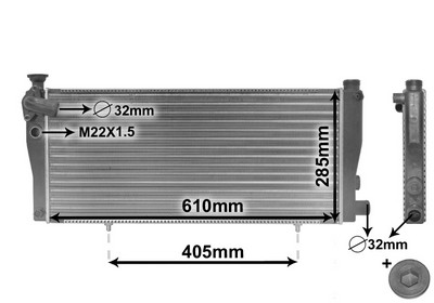 VAN WEZEL Køler, motorkøling 40002099 for PEUGEOT