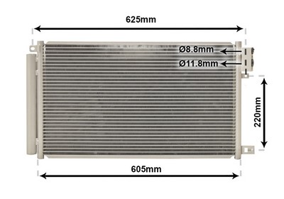 VAN WEZEL Kondensor, klimaanlæg 01005115 for ALFA ROMEO