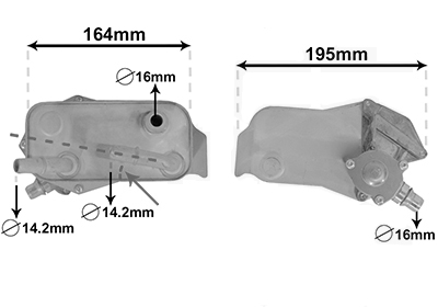 VAN WEZEL Oliekøler, automatisk gearkasse 06003351 for BMW