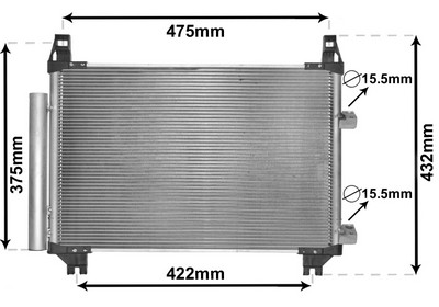 VAN WEZEL Kondensor, klimaanlæg 53005404 for TOYOTA