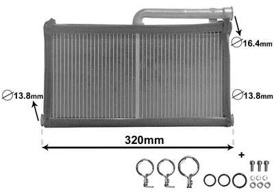 VAN WEZEL Varmeelement, kabinevarme 03006397 for AUDI