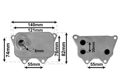 VAN WEZEL Oliekøler, motorolie 03013704 for VW