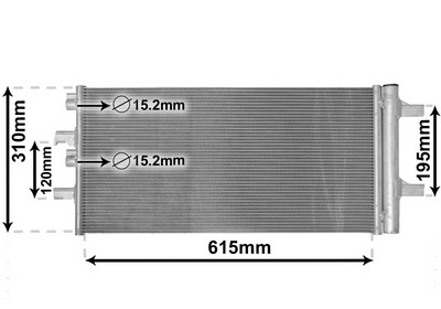 VAN WEZEL Kondensor, klimaanlæg 06015702 for BMW