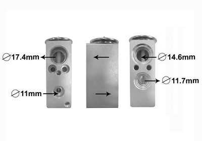 VAN WEZEL Ekspansionsventil, klimaanlæg 09011201 for CITROËN/PEUGEOT