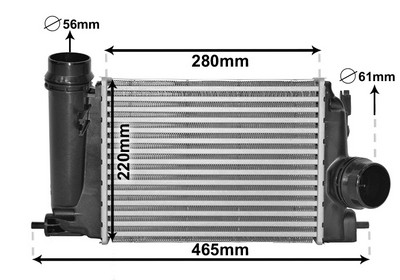 VAN WEZEL Ladeluftkøler 13014703 for NISSAN