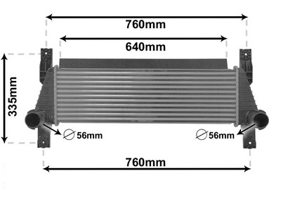 VAN WEZEL Ladeluftkøler 18014701 for FORD